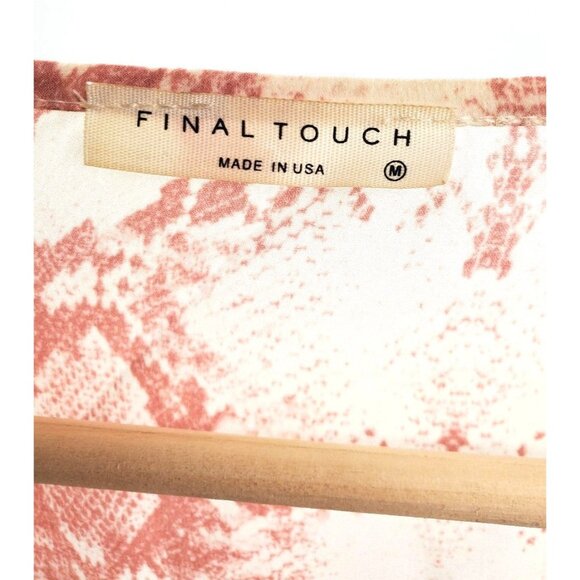 Final Touch M Kimono Snake Sheer Short Sleeve Drape Vintage 90s Cardigan USA - Picture 6 of 11